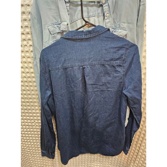Bundle of 2 women's jean shirts size L - Picture 3 of 6
